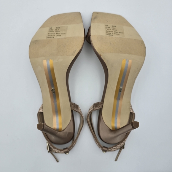 NWOT Sam Edelman Ophelia Heeled Ankle Strap Sandals, Soft Praline, Women's 10.5 - Picture 12 of 16
